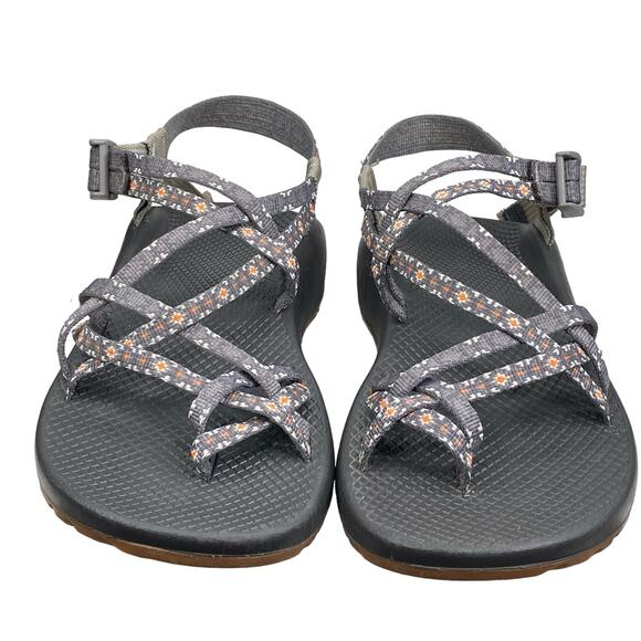 Chaco Women’s Z/X 2 Grey Gold Strappy Trail Hiking Sandals Size US 10 - Picture 7 of 10